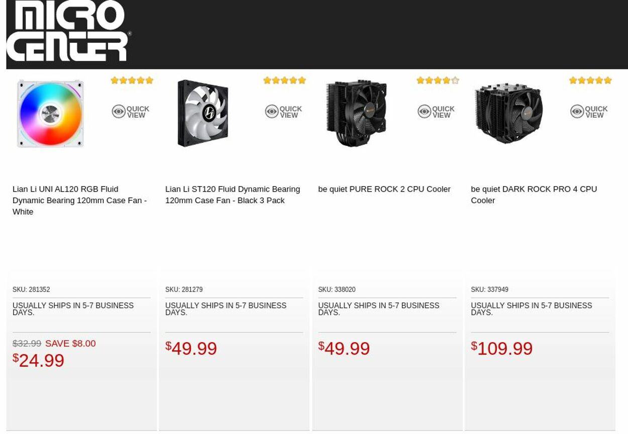 Catalogue Micro Center from 09/27/2022