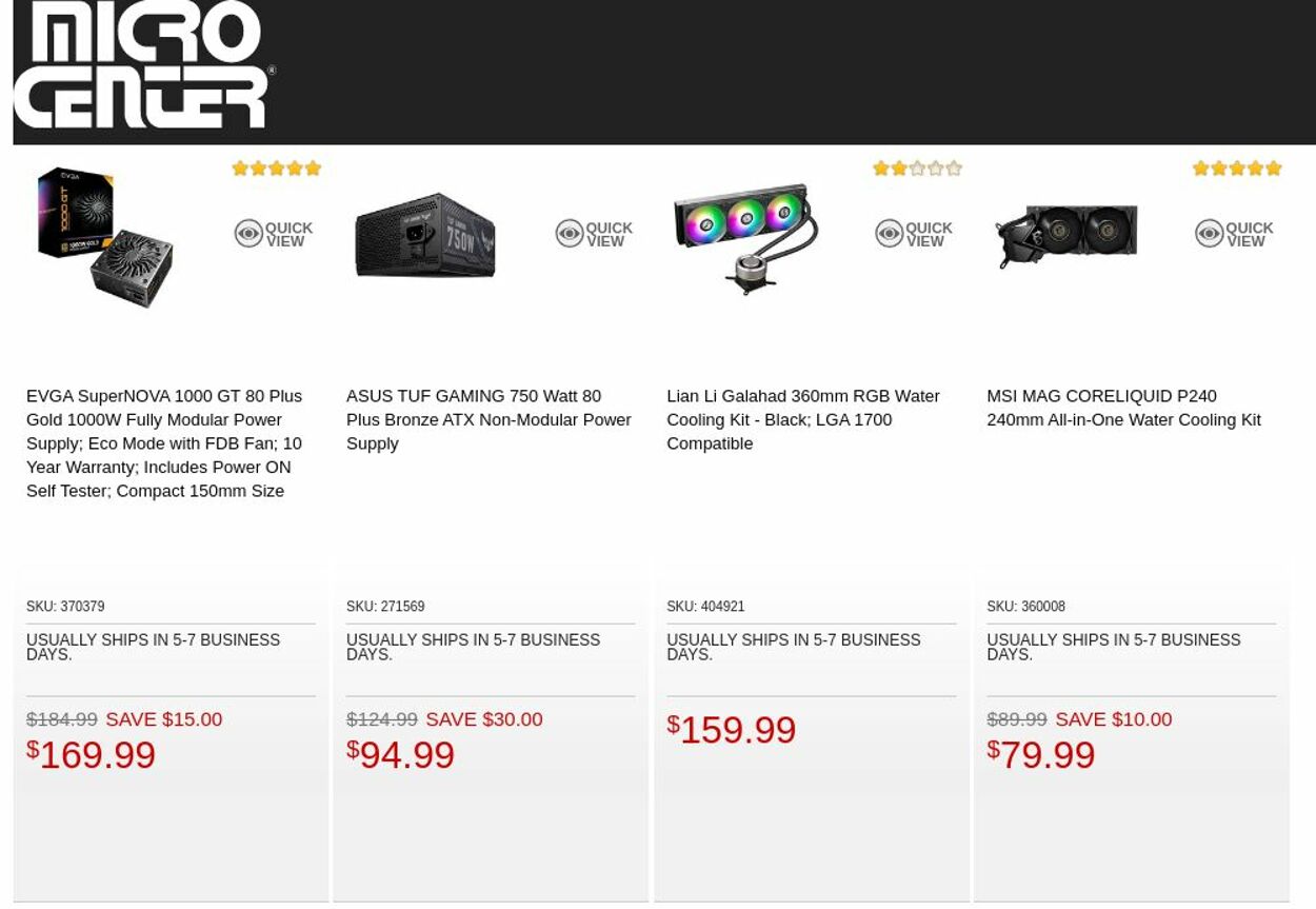 Catalogue Micro Center from 10/04/2022