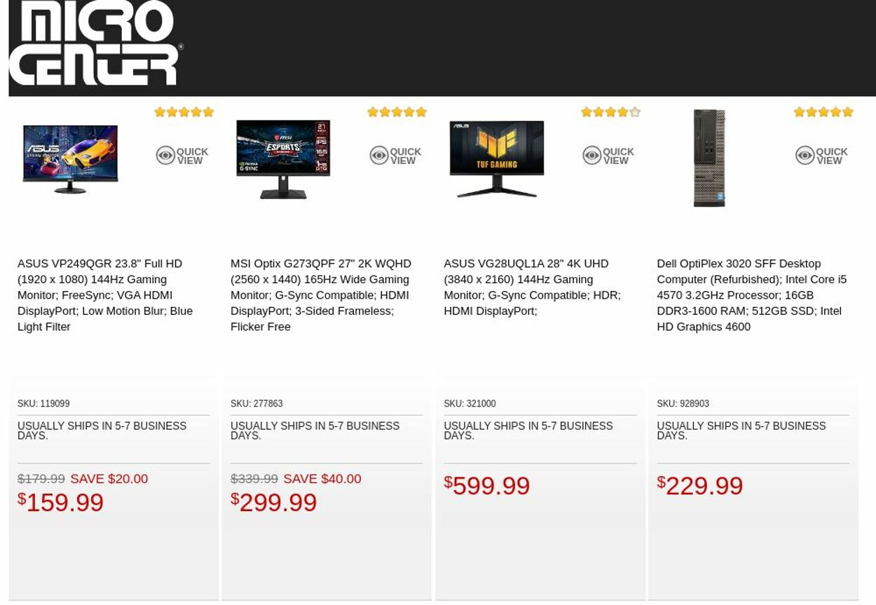 Catalogue Micro Center from 10/04/2022