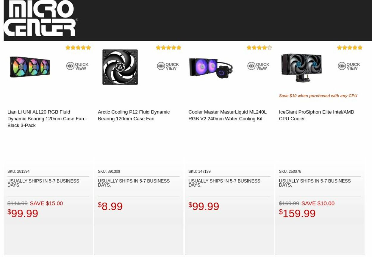 Catalogue Micro Center from 10/04/2022