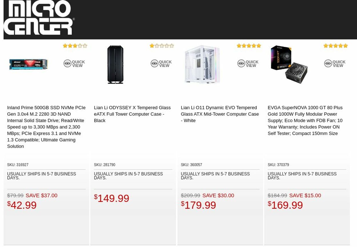 Catalogue Micro Center from 10/11/2022