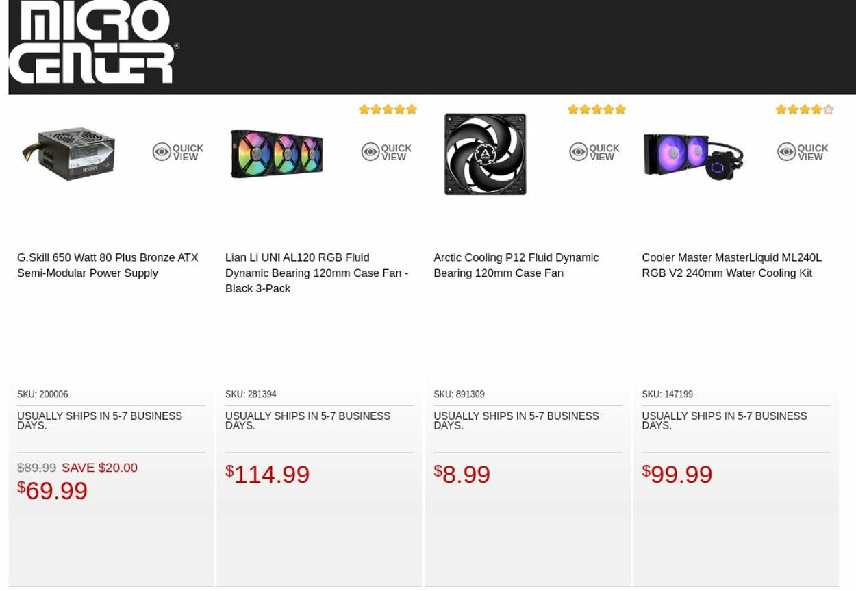 Catalogue Micro Center from 10/11/2022