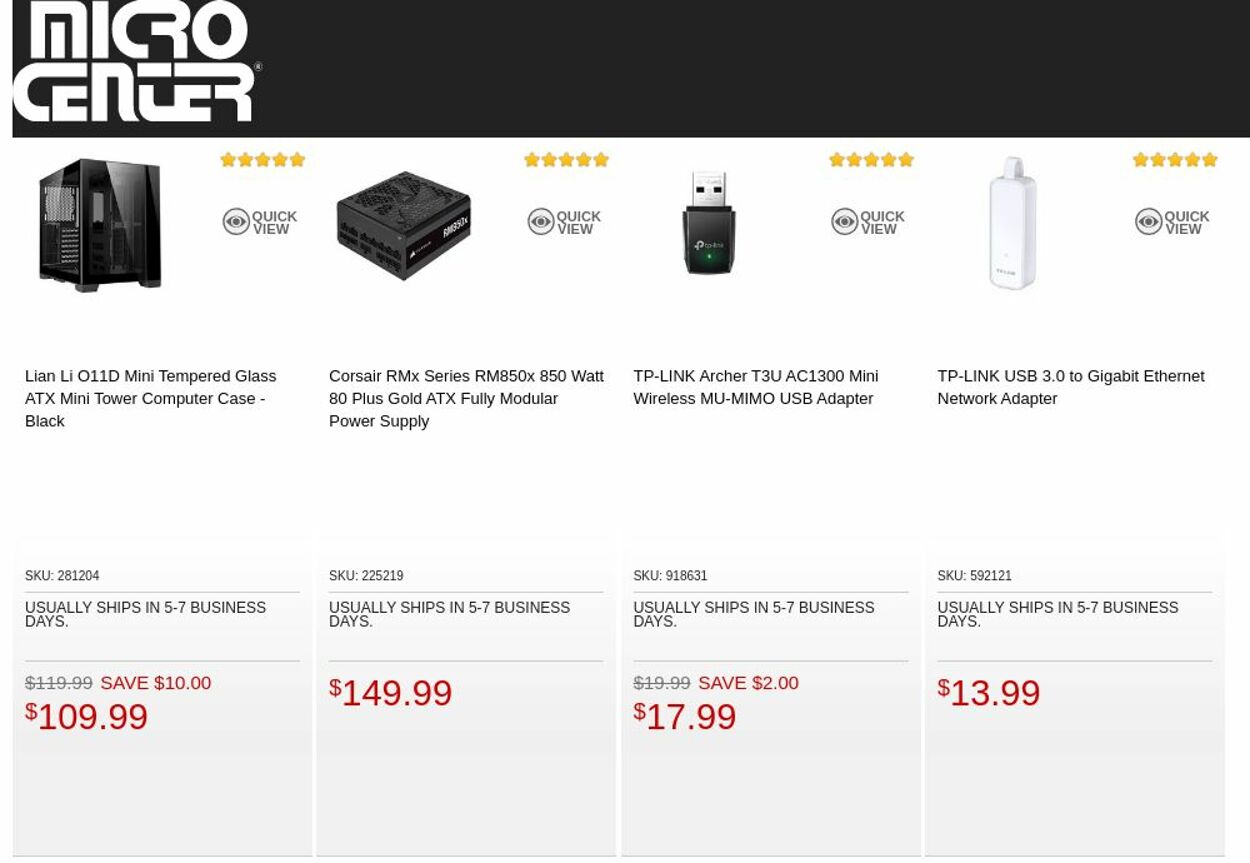 Catalogue Micro Center from 10/11/2022