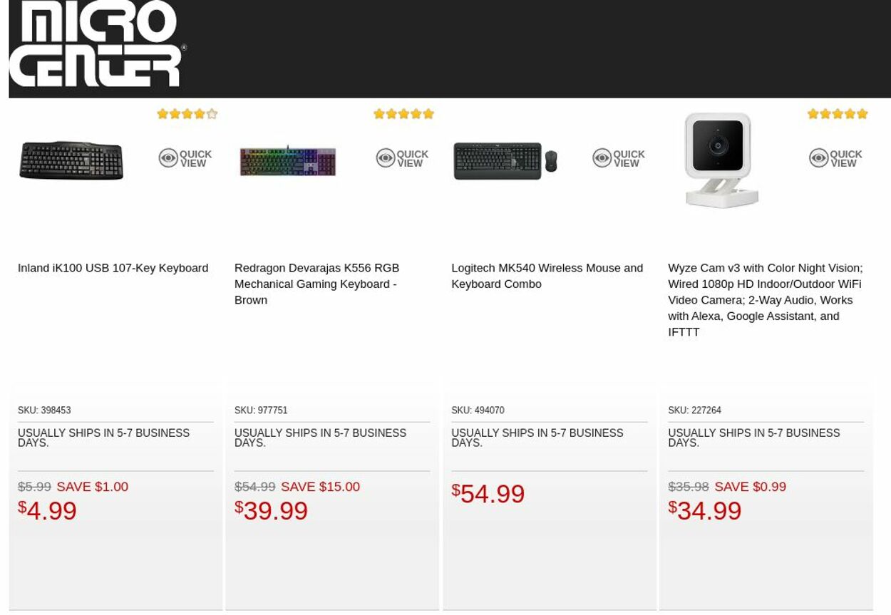 Catalogue Micro Center from 10/11/2022