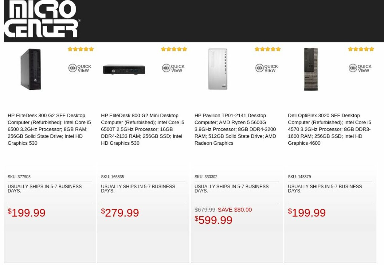 Catalogue Micro Center from 10/11/2022