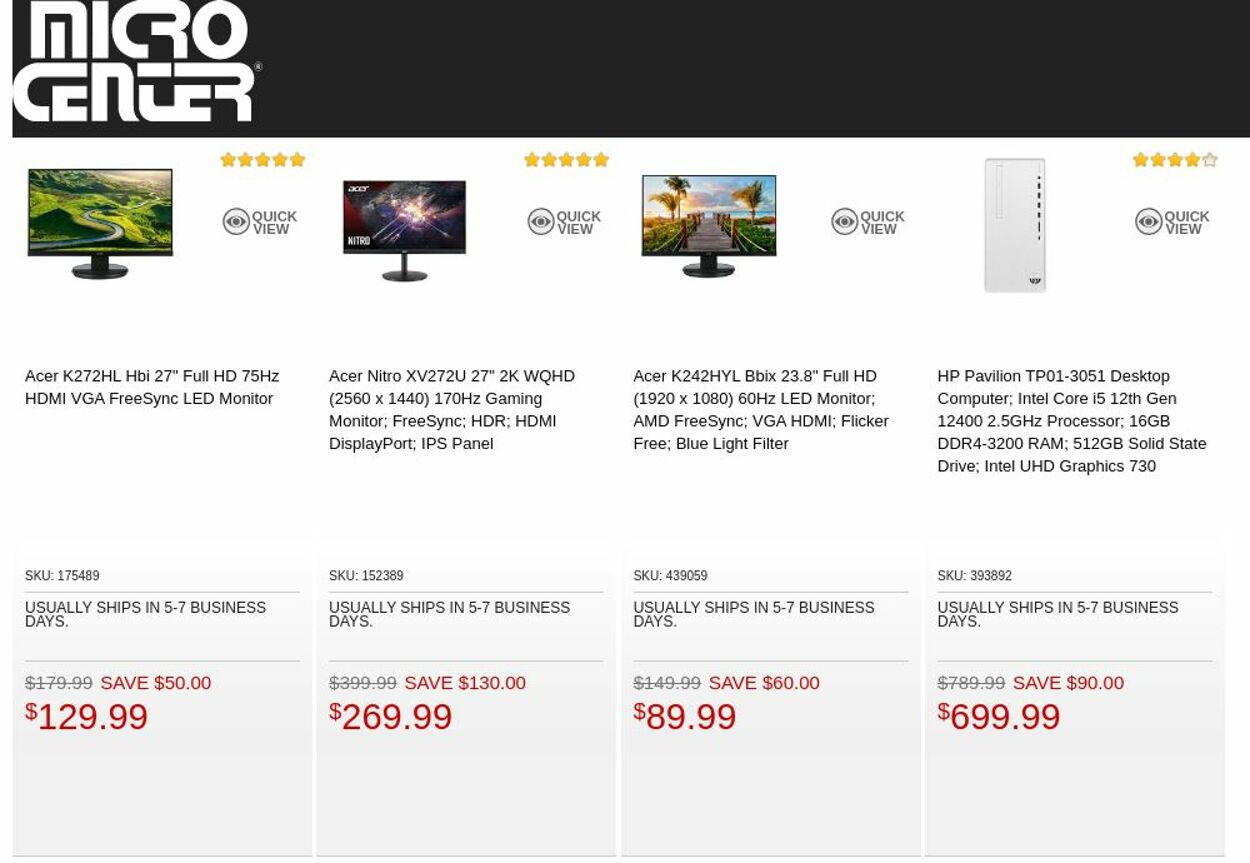 Catalogue Micro Center from 10/18/2022