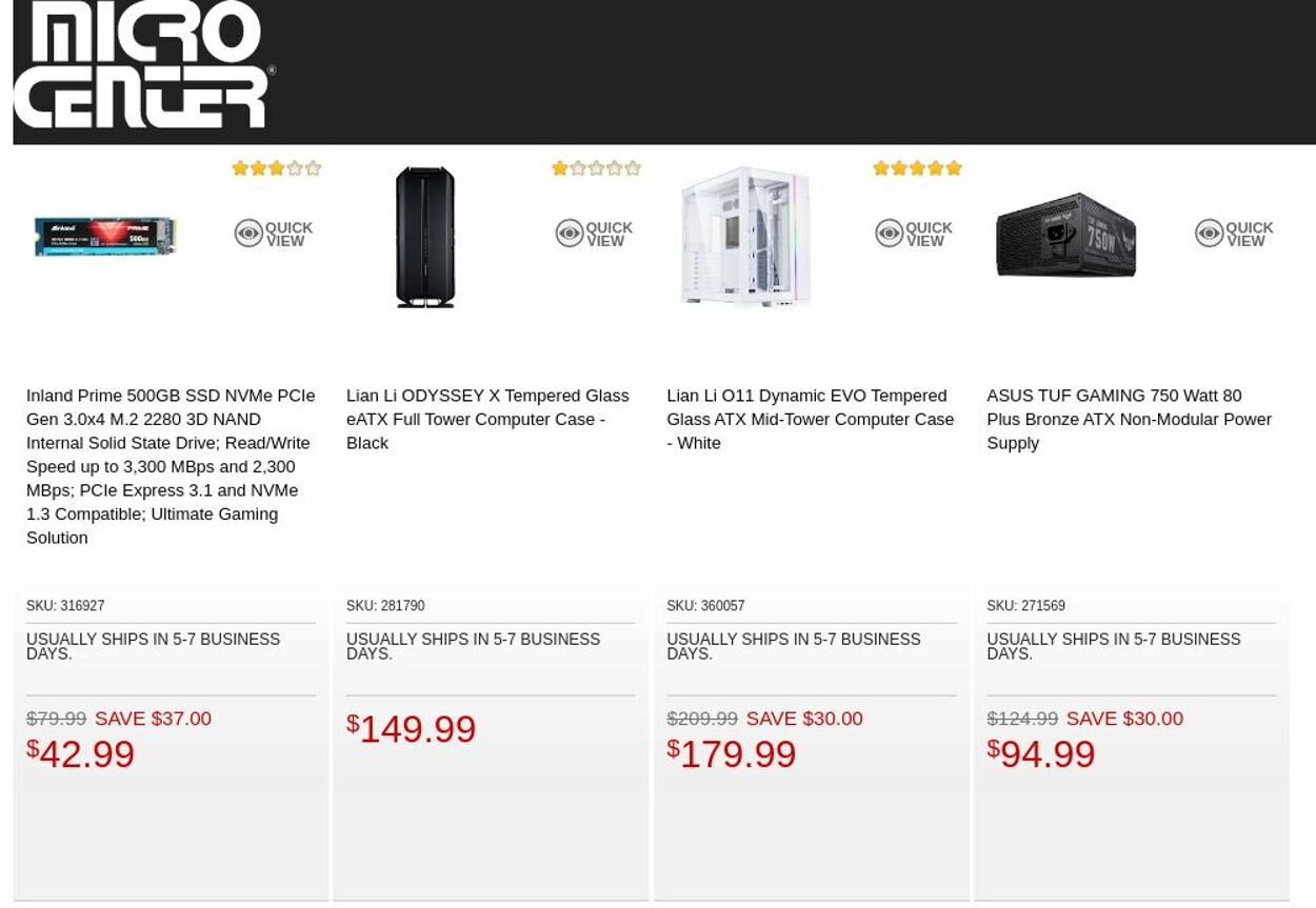 Catalogue Micro Center from 10/18/2022