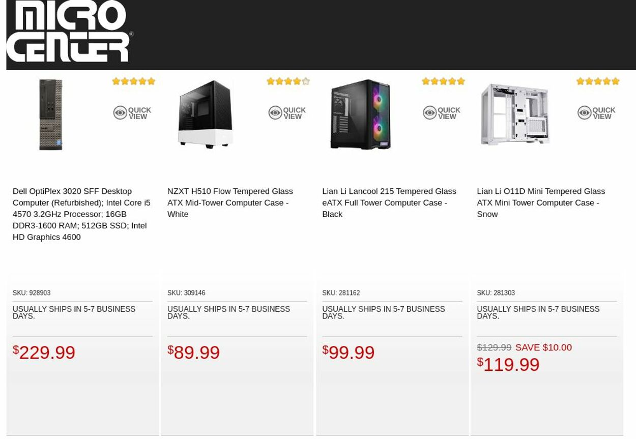 Catalogue Micro Center from 10/18/2022