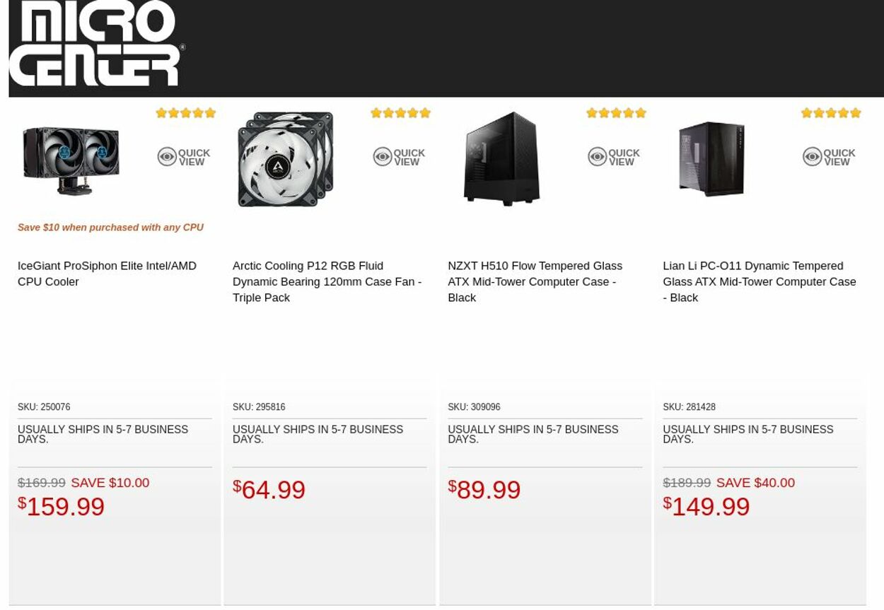 Catalogue Micro Center from 10/18/2022