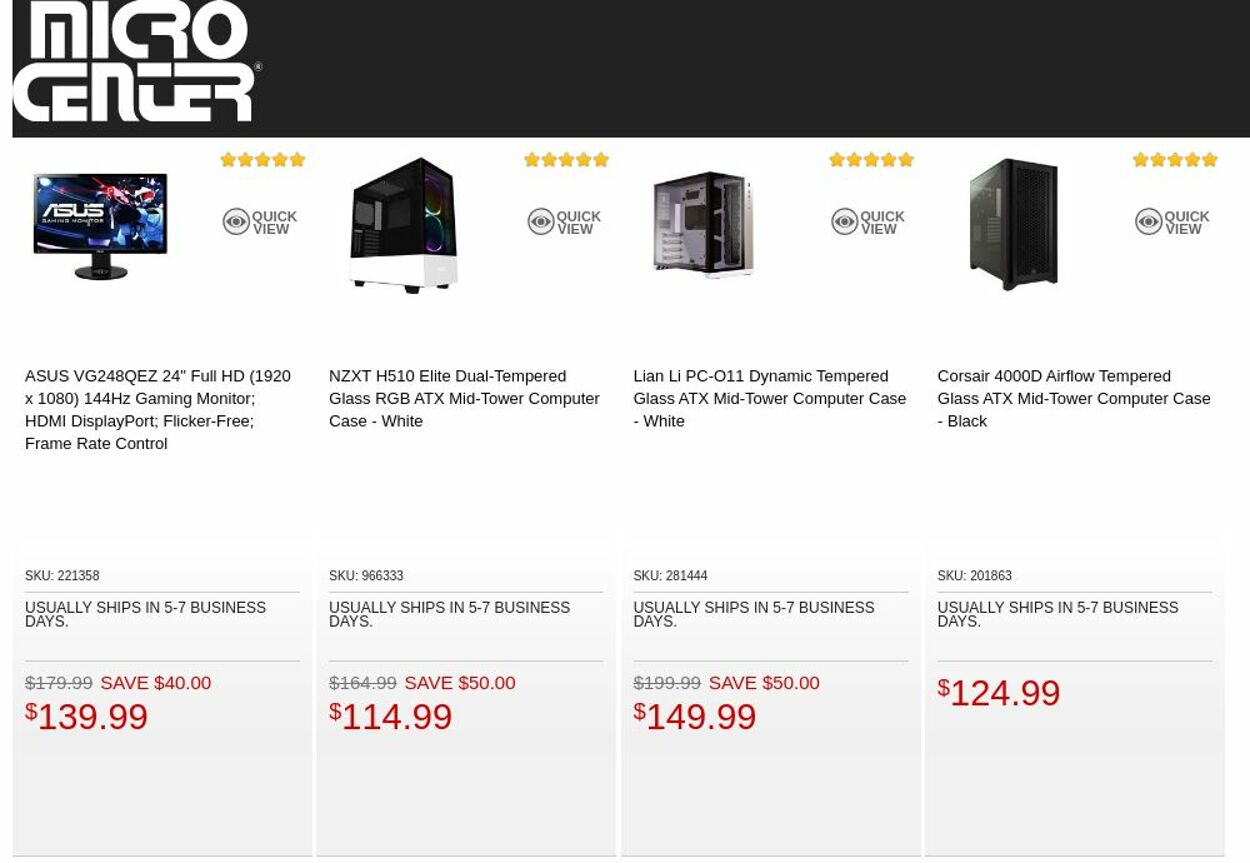 Catalogue Micro Center from 10/18/2022