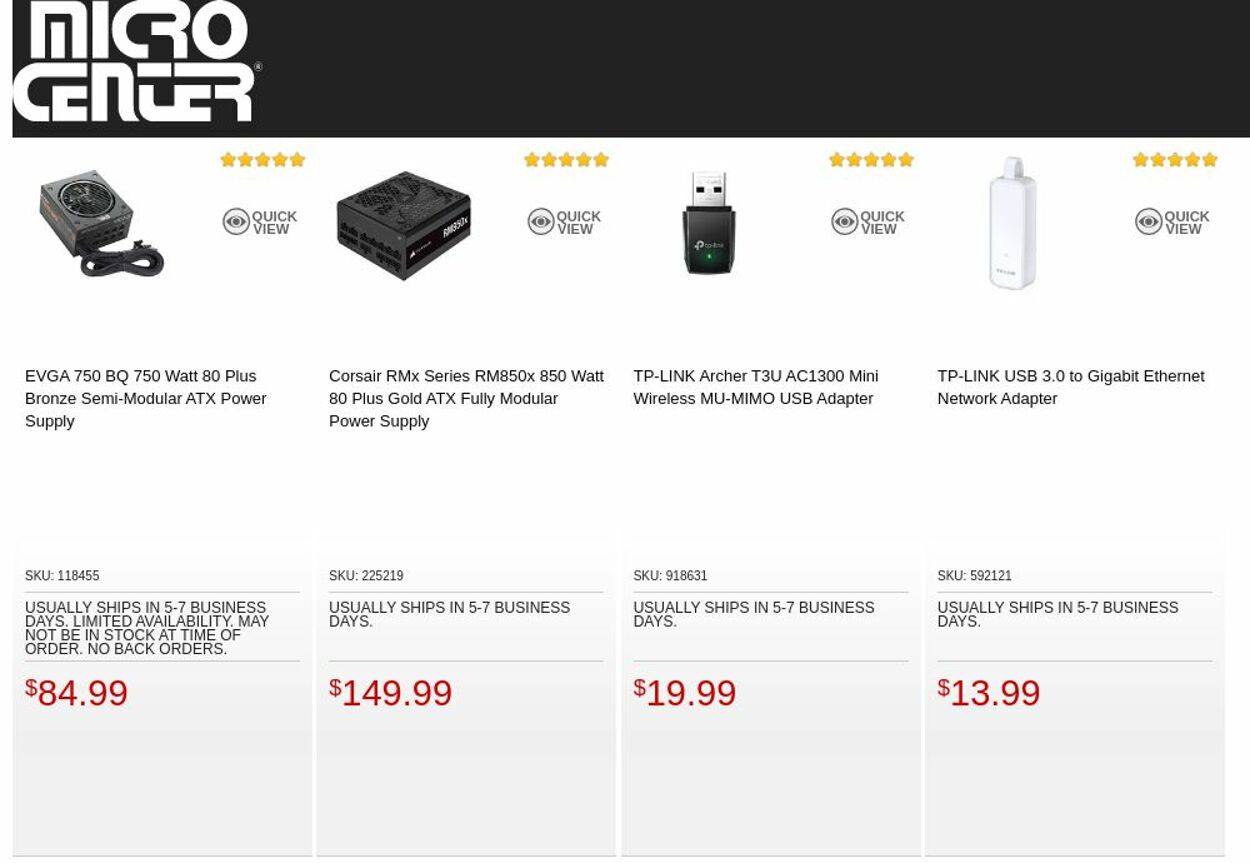 Catalogue Micro Center from 10/18/2022