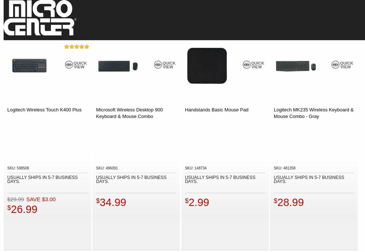 Catalogue Micro Center from 10/18/2022