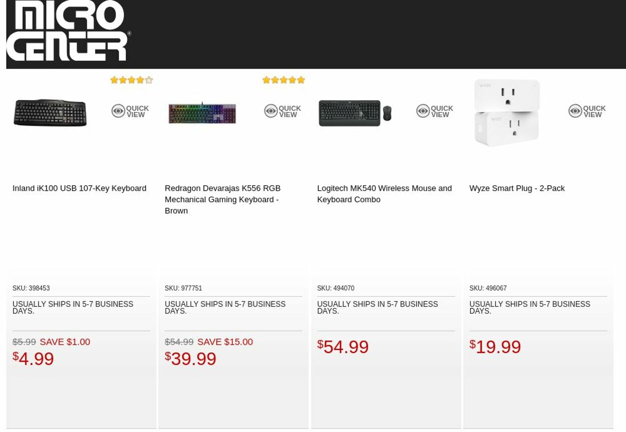 Catalogue Micro Center from 10/18/2022