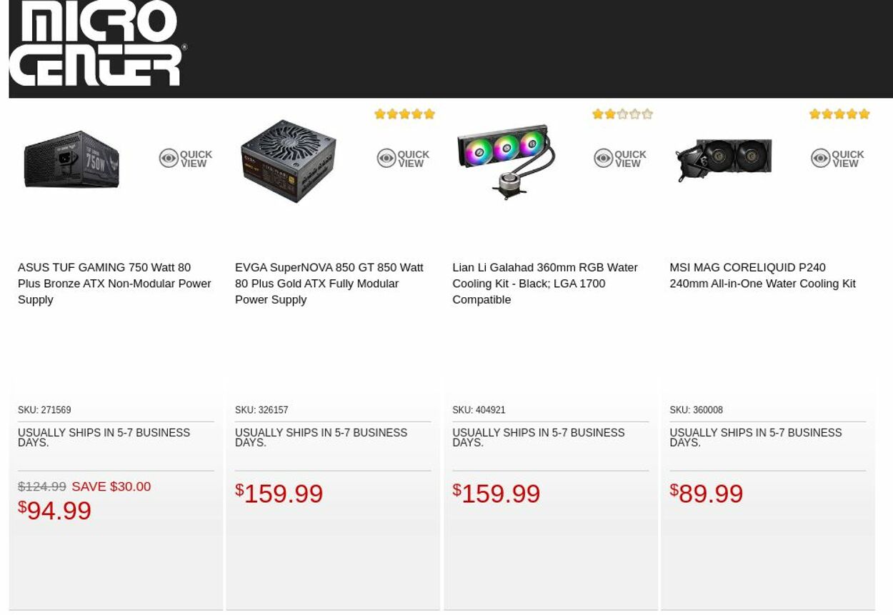 Catalogue Micro Center from 10/25/2022