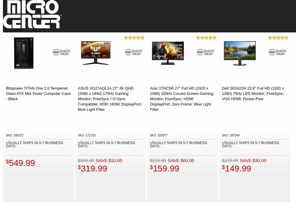 Catalogue Micro Center from 10/25/2022