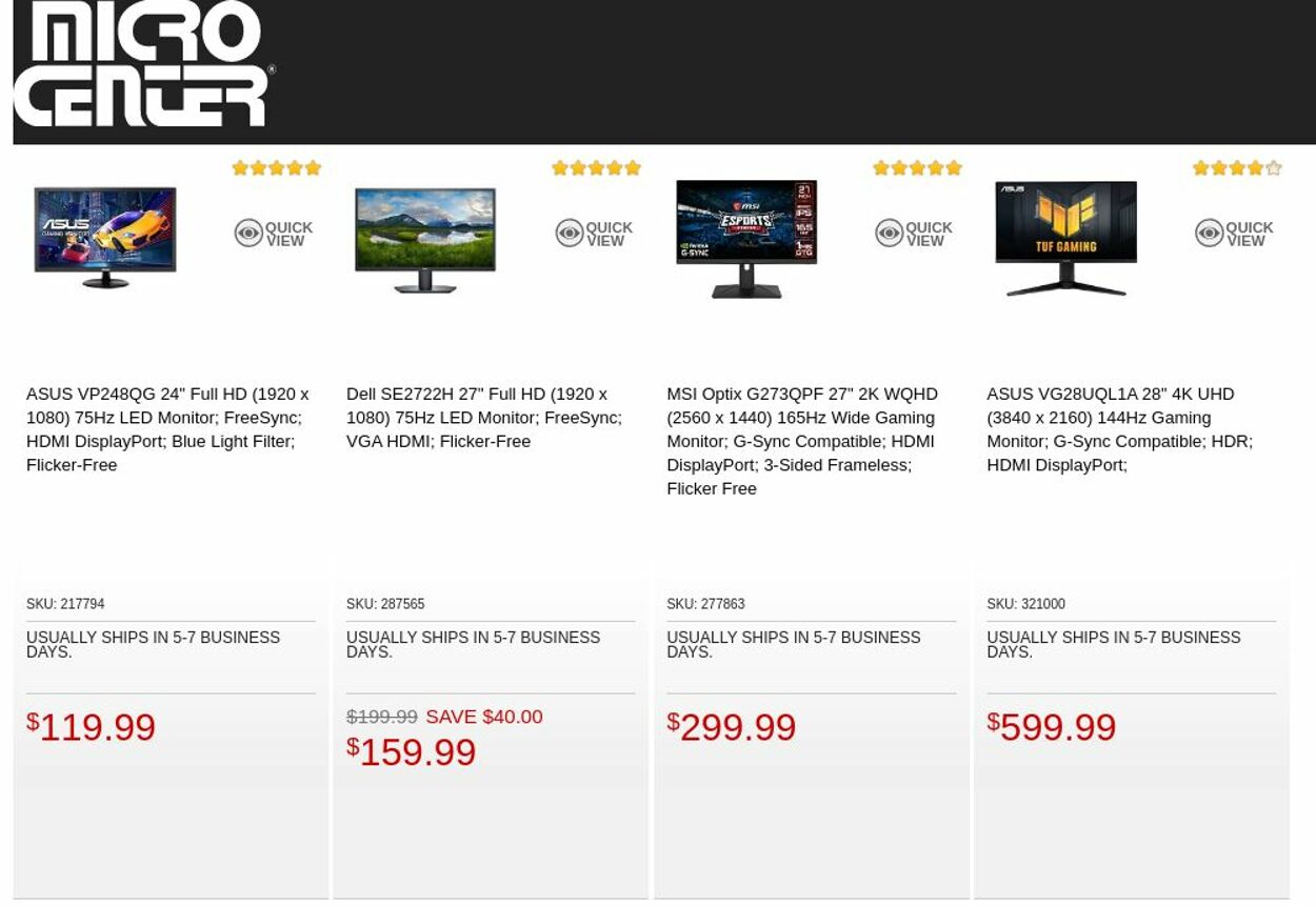 Catalogue Micro Center from 10/25/2022