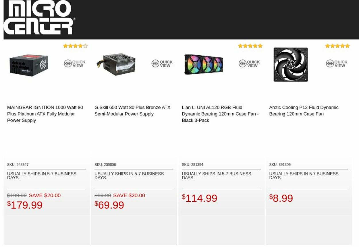 Catalogue Micro Center from 10/25/2022