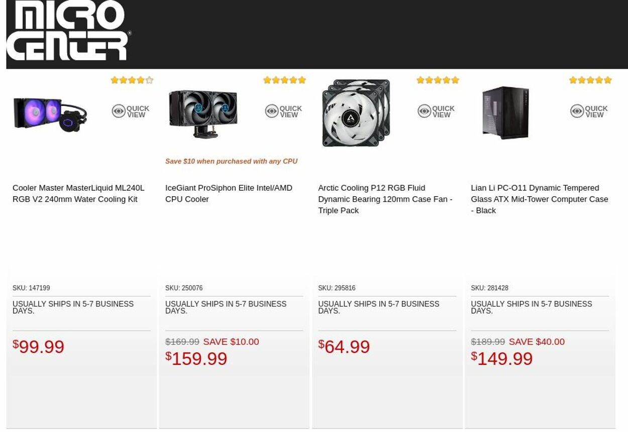 Catalogue Micro Center from 10/25/2022