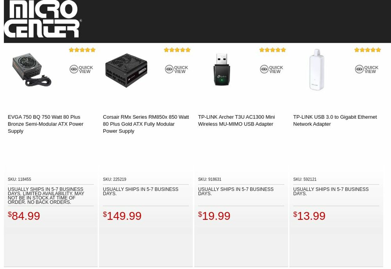 Catalogue Micro Center from 10/25/2022