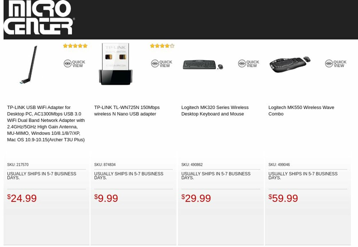 Catalogue Micro Center from 10/25/2022