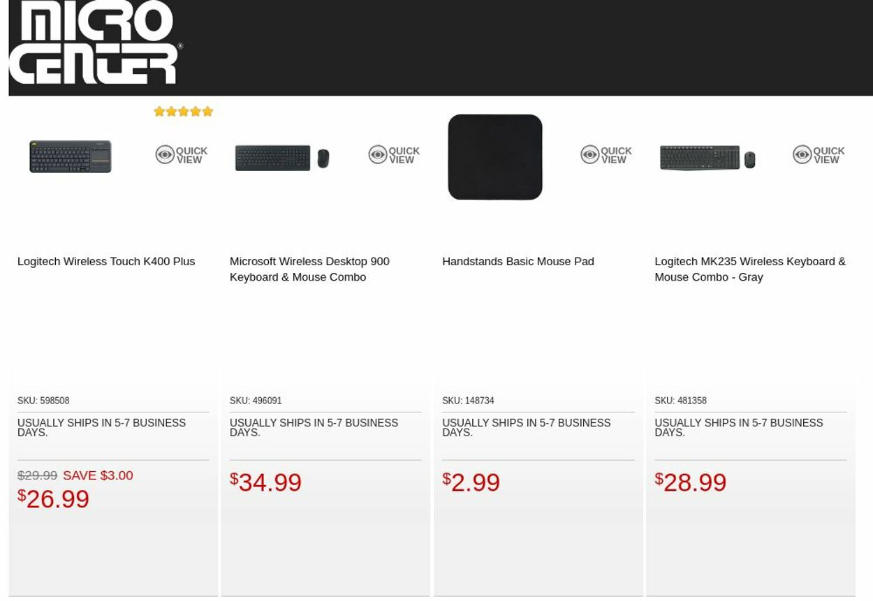 Catalogue Micro Center from 10/25/2022