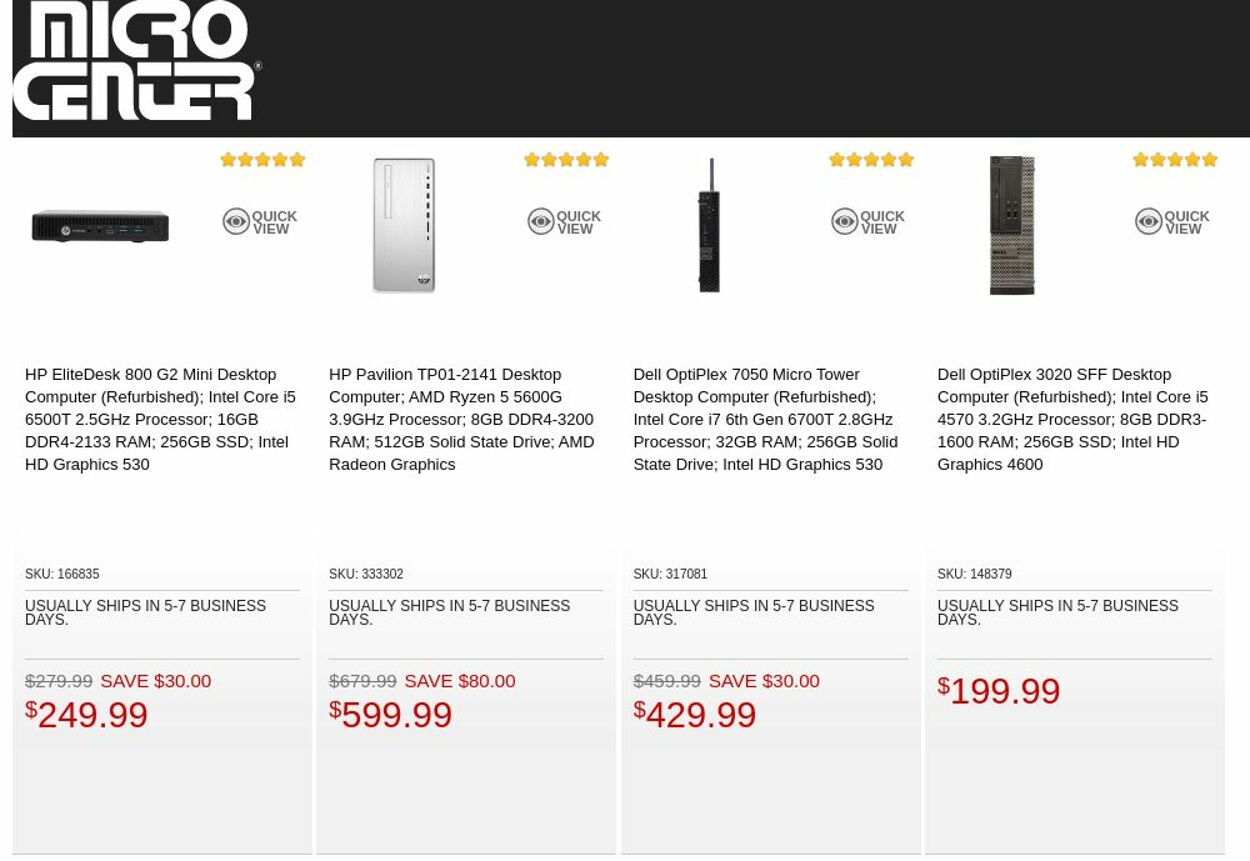 Catalogue Micro Center from 10/25/2022