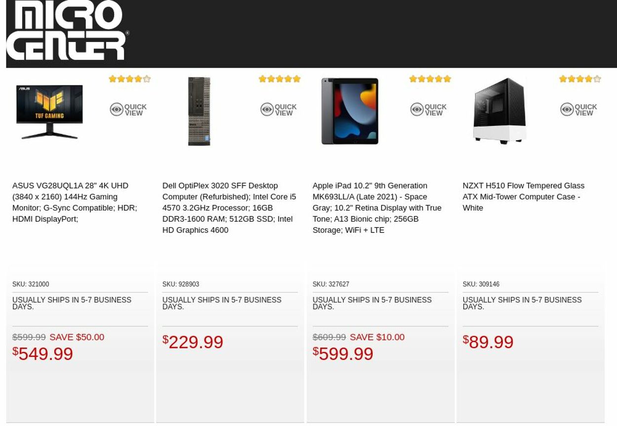 Catalogue Micro Center from 11/01/2022