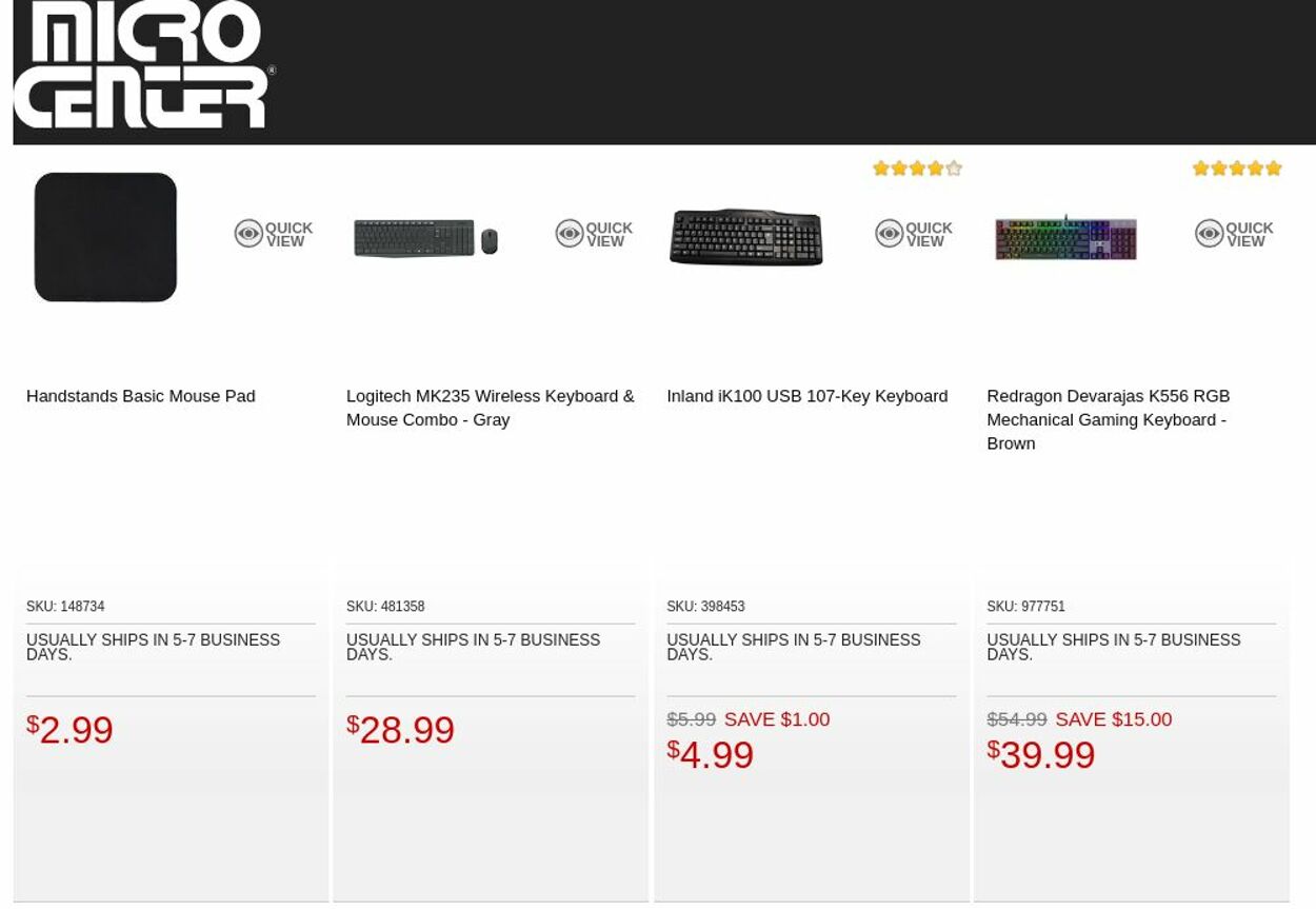 Catalogue Micro Center from 11/01/2022