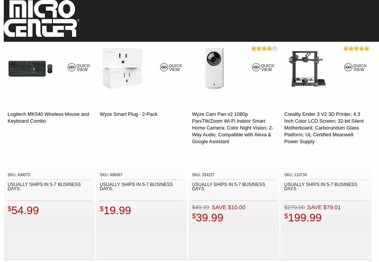 Catalogue Micro Center from 11/01/2022