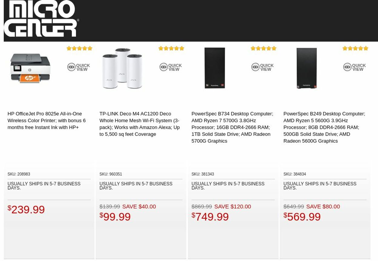 Catalogue Micro Center from 11/01/2022