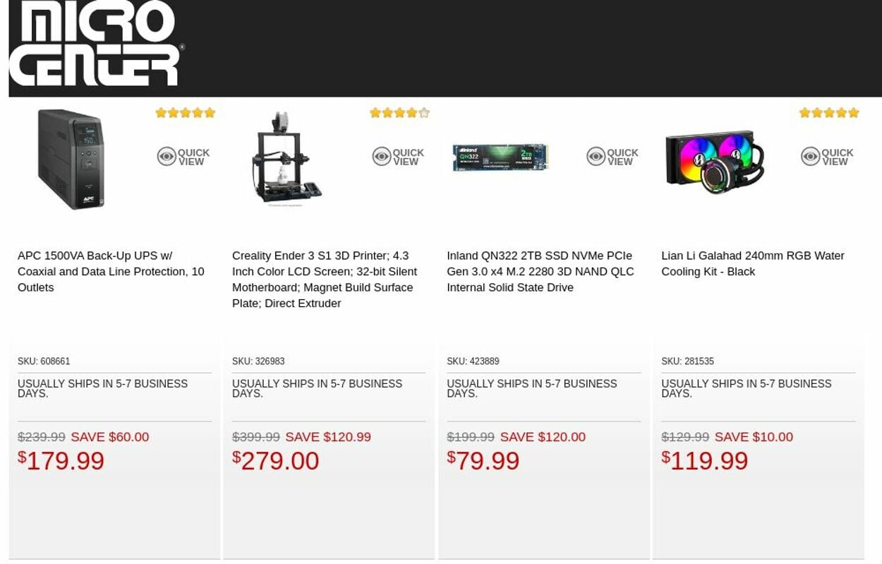 Catalogue Micro Center from 11/08/2022