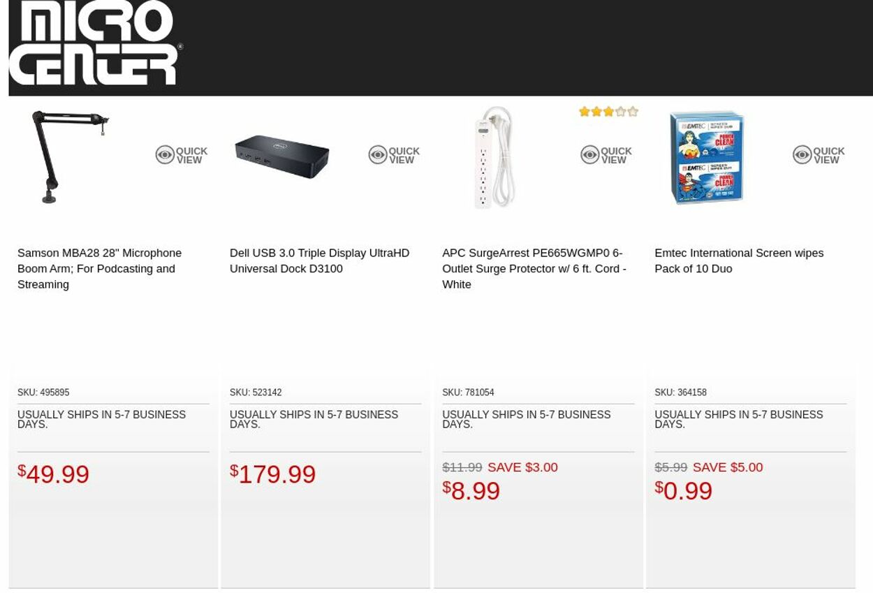 Catalogue Micro Center from 11/29/2022