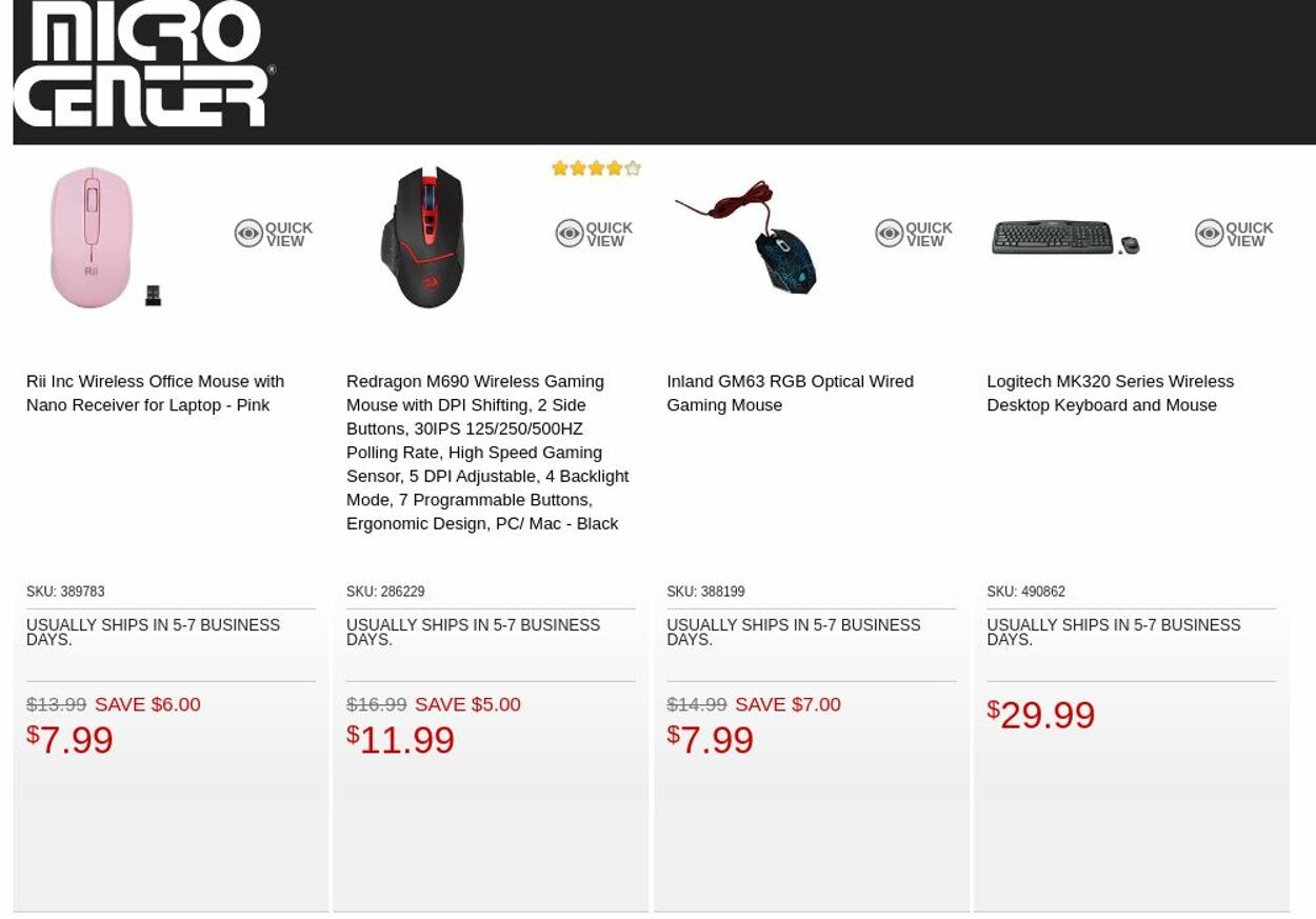 Catalogue Micro Center from 12/27/2022