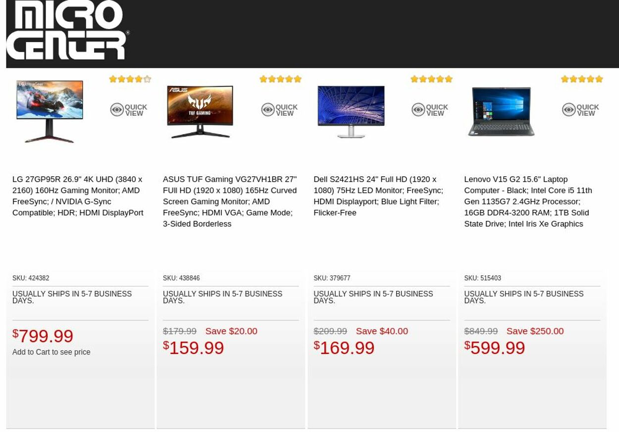 Catalogue Micro Center from 04/12/2023