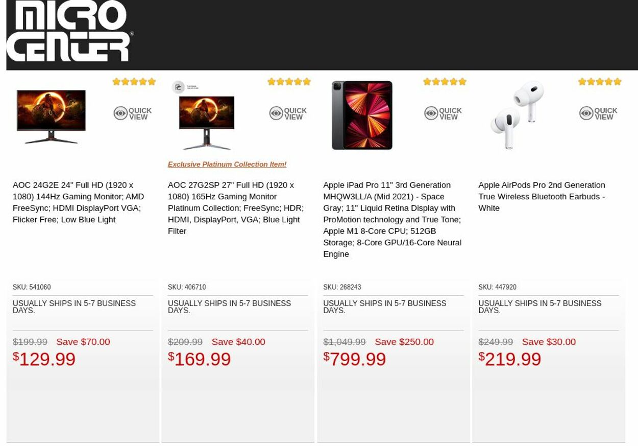 Catalogue Micro Center from 05/02/2023