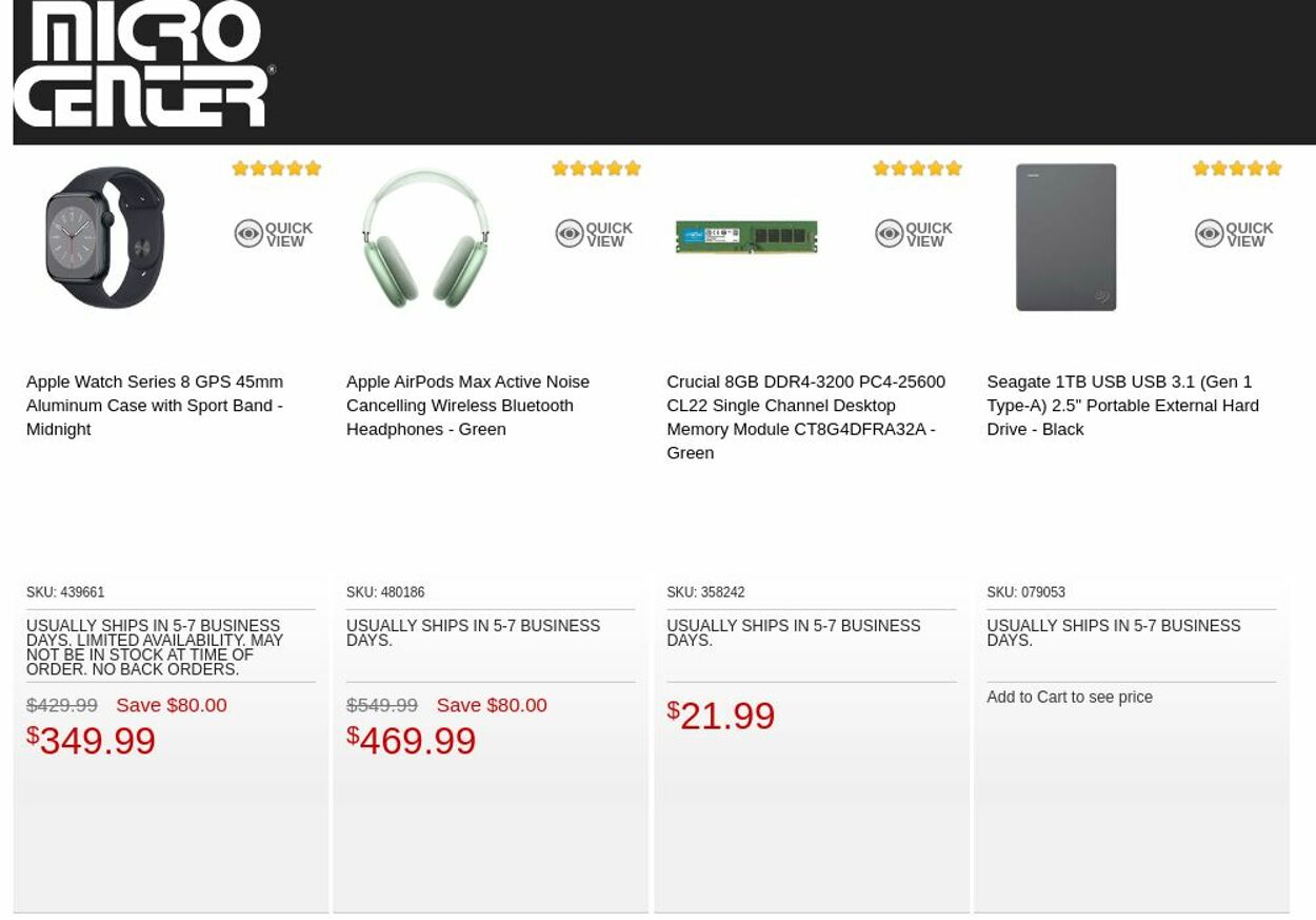 Catalogue Micro Center from 05/02/2023