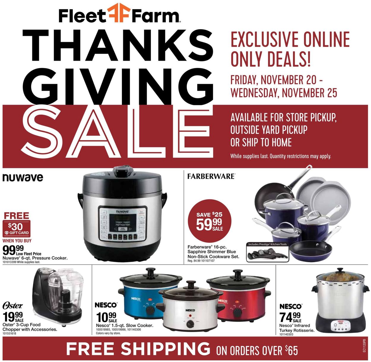 Catalogue Mills Fleet Farm - Thanksgiving Sale from 11/20/2020