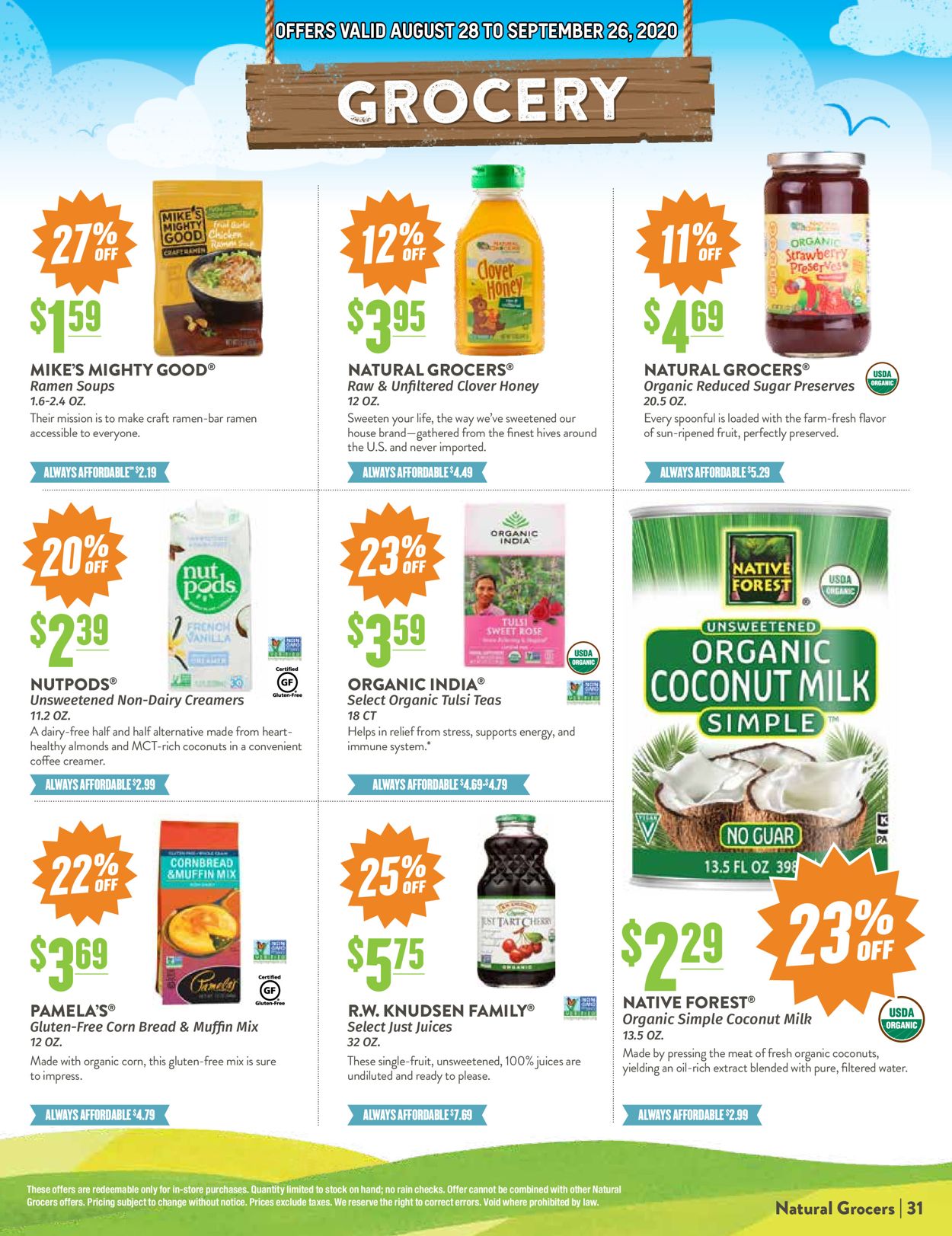 Catalogue Natural Grocers from 08/28/2020