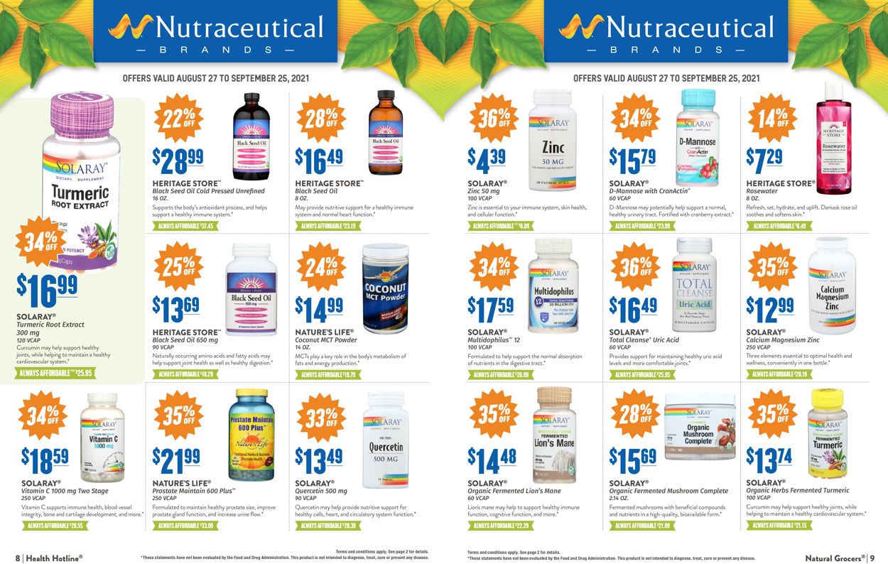 Catalogue Natural Grocers from 08/27/2021