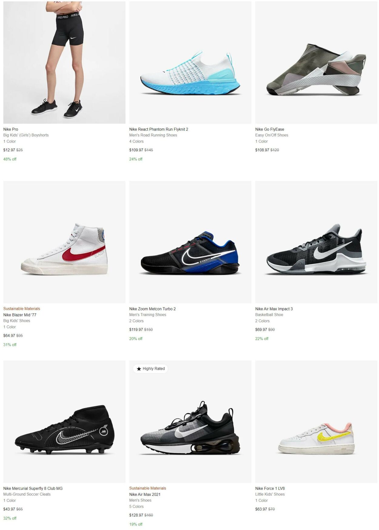 Catalogue Nike from 09/08/2022
