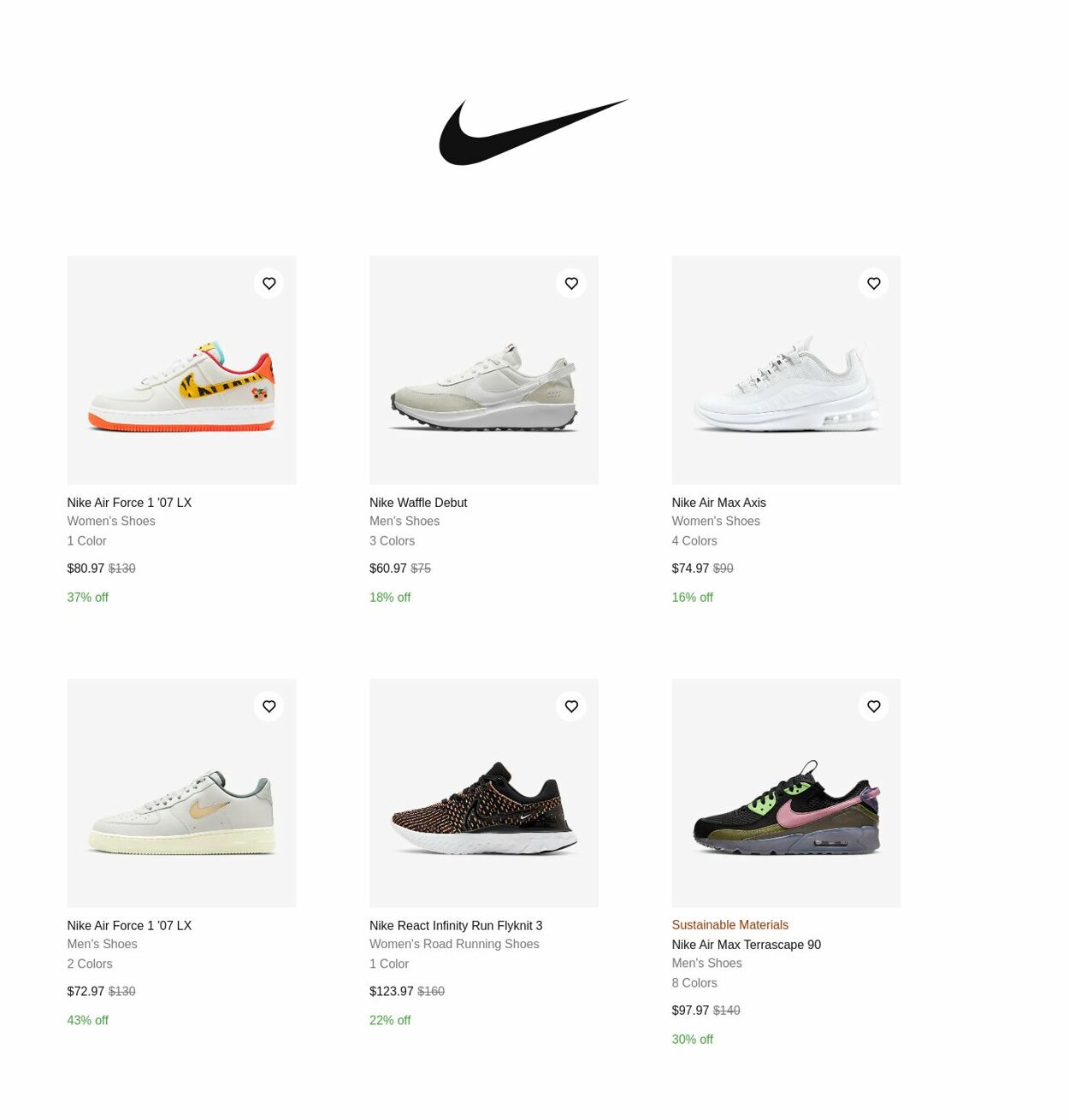 Catalogue Nike from 10/28/2022