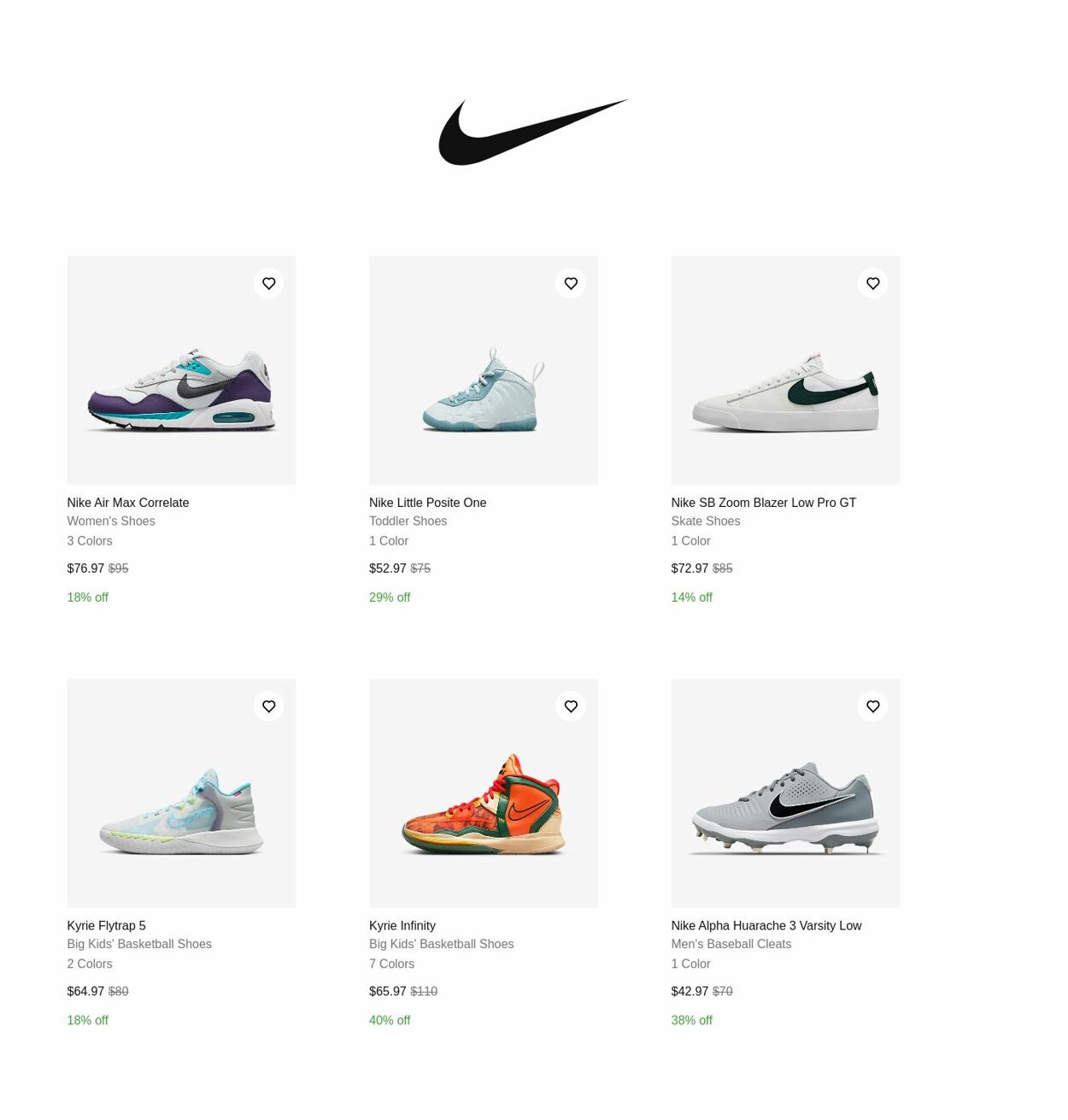 Catalogue Nike from 10/28/2022