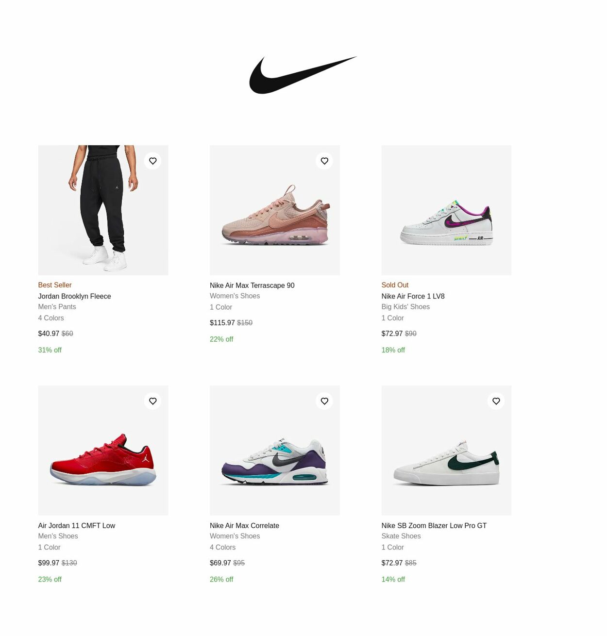 Catalogue Nike from 12/02/2022