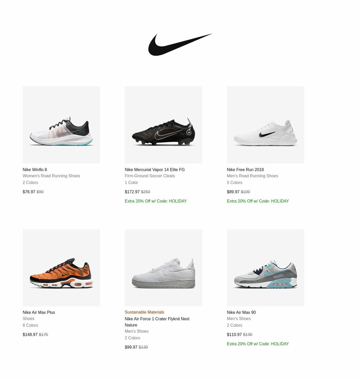 Catalogue Nike from 12/09/2022