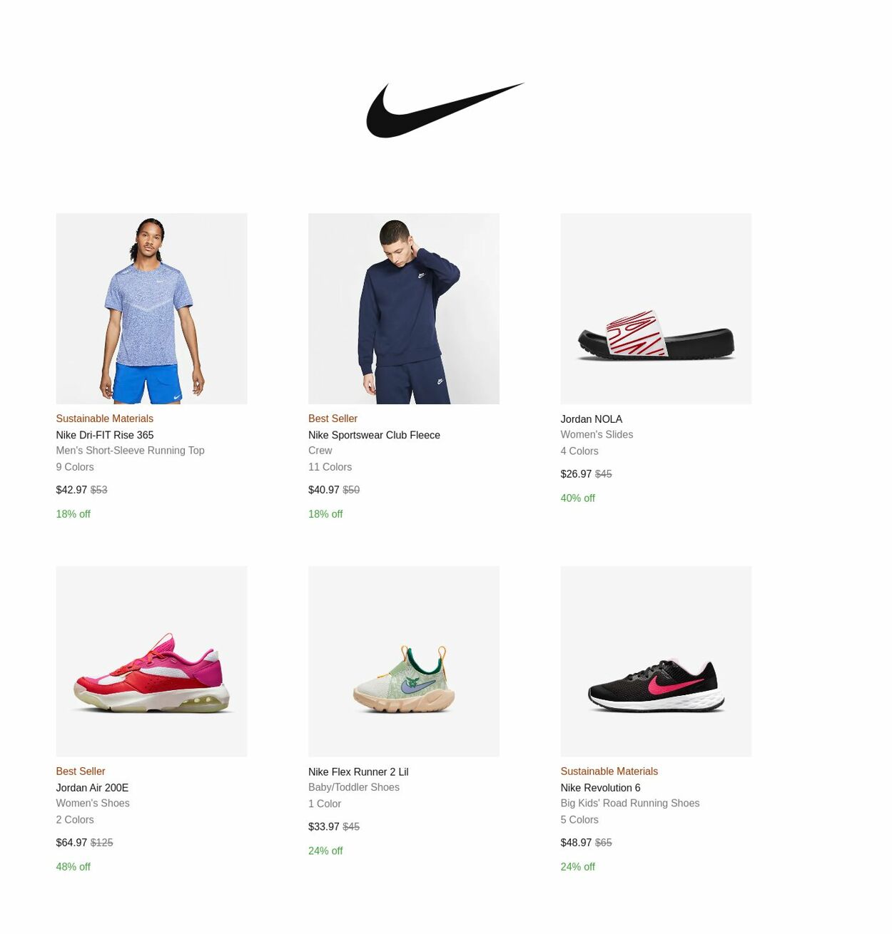 Catalogue Nike from 12/23/2022
