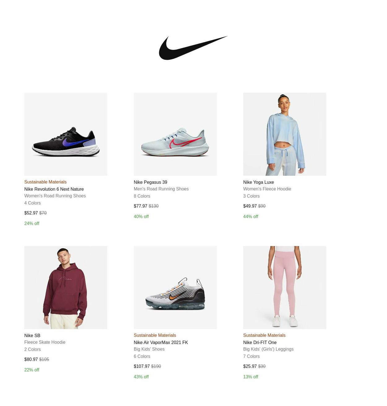 Catalogue Nike from 12/30/2022