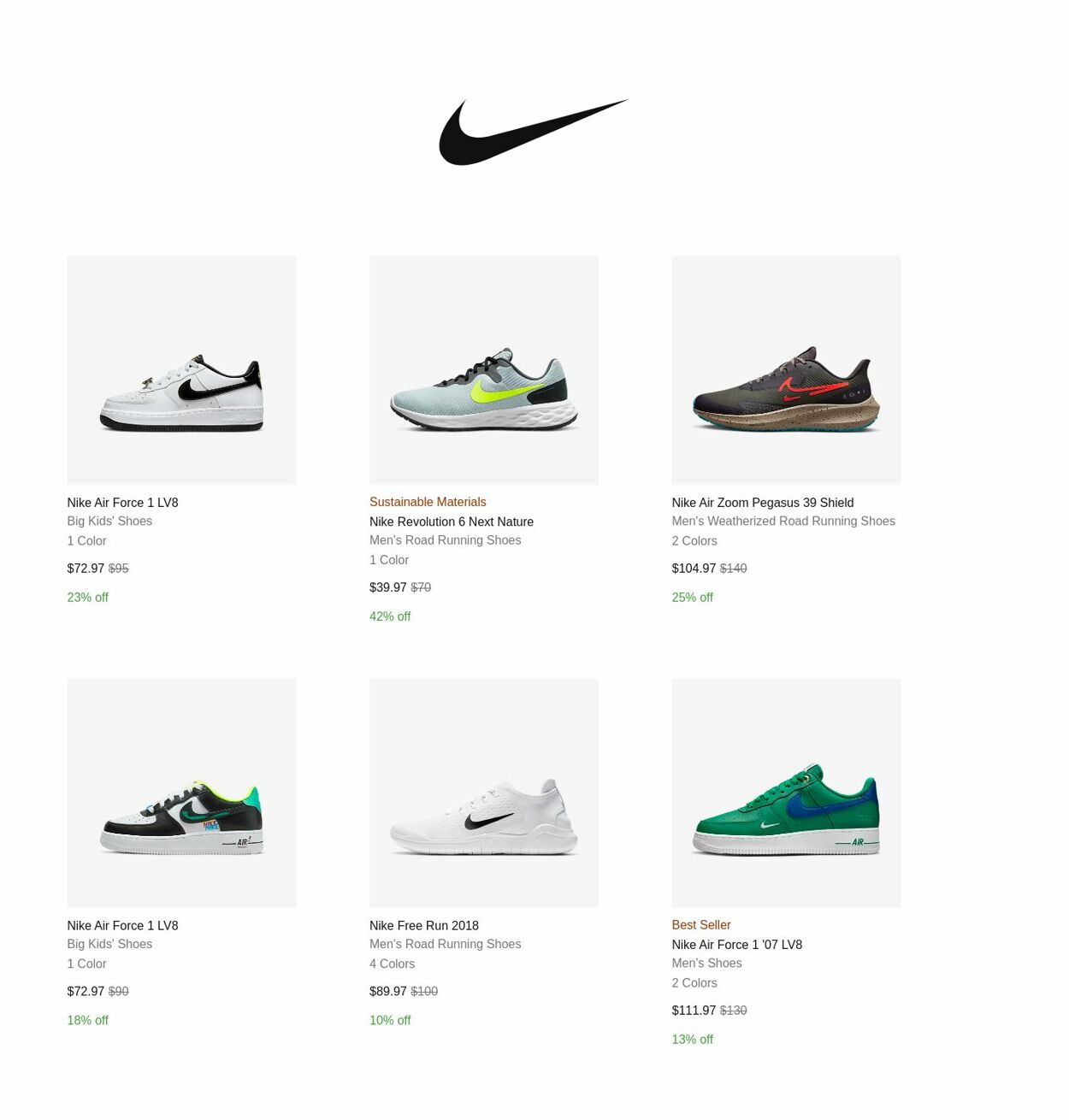 Catalogue Nike from 01/13/2023
