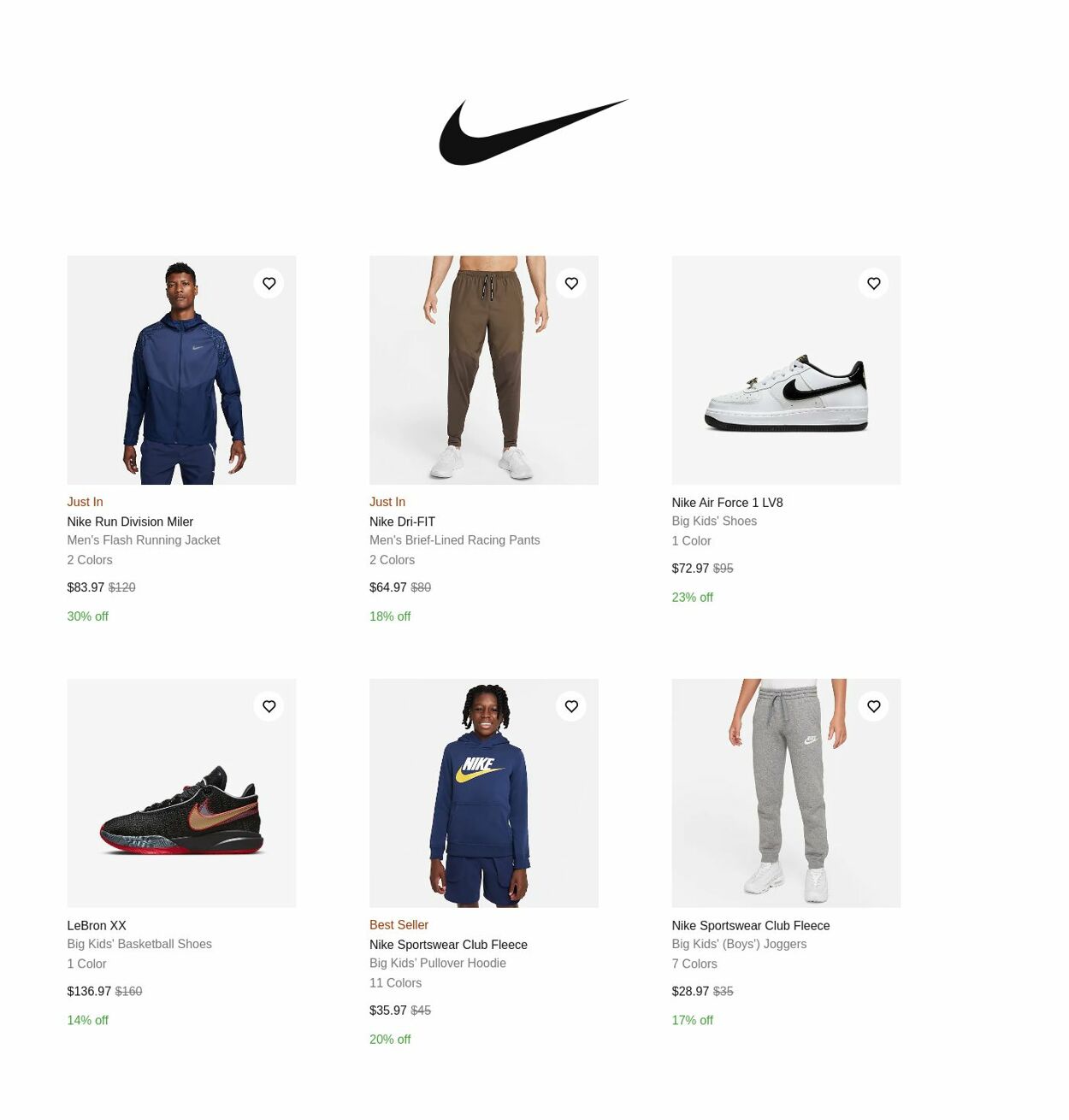 Catalogue Nike from 01/20/2023