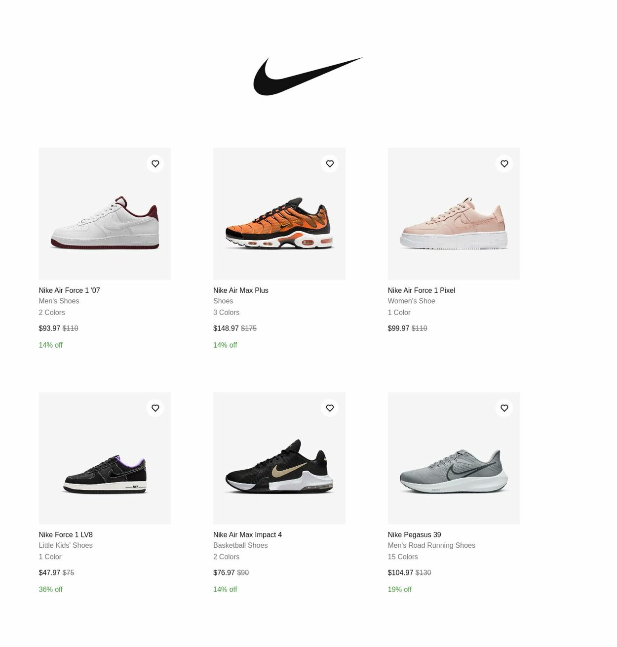 Catalogue Nike from 01/20/2023