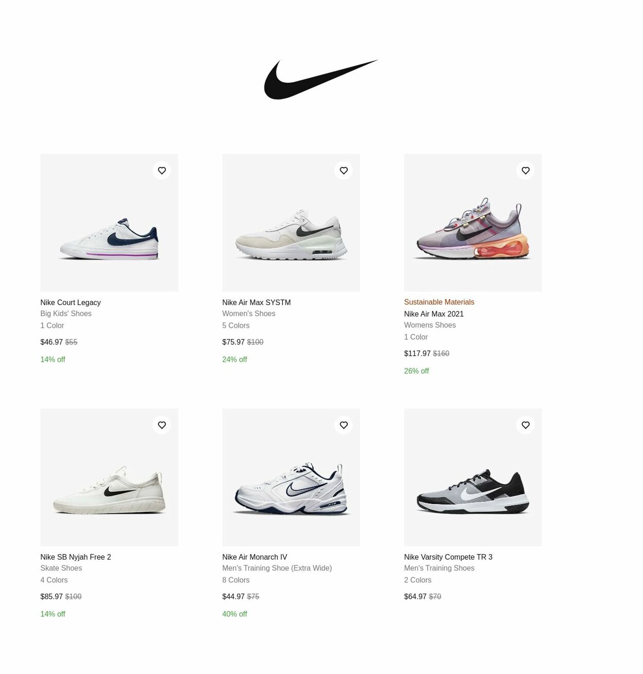 Catalogue Nike from 03/03/2023
